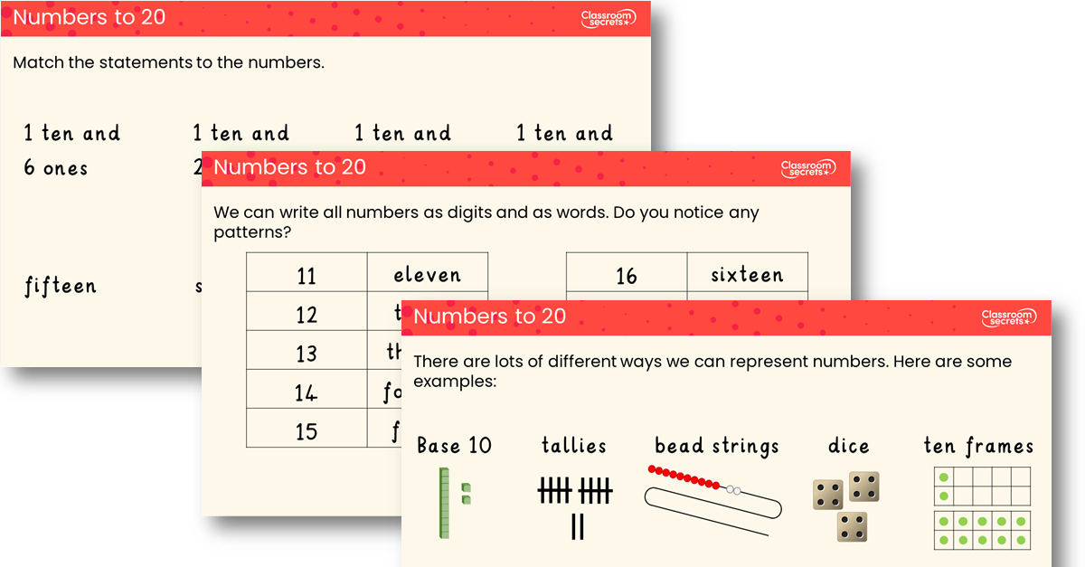 Numbers to 20 Teaching PowerPoint