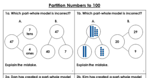 Partition Numbers to 100 - Reasoning and Problem Solving