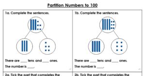 Partition Numbers to 100 - Varied Fluency
