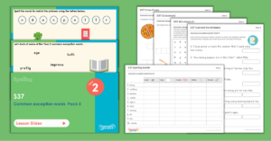 Year 2 Spelling Resources - S37 – Common Exception Words Pack 5