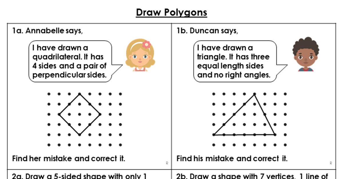 problem solving draw to join shapes