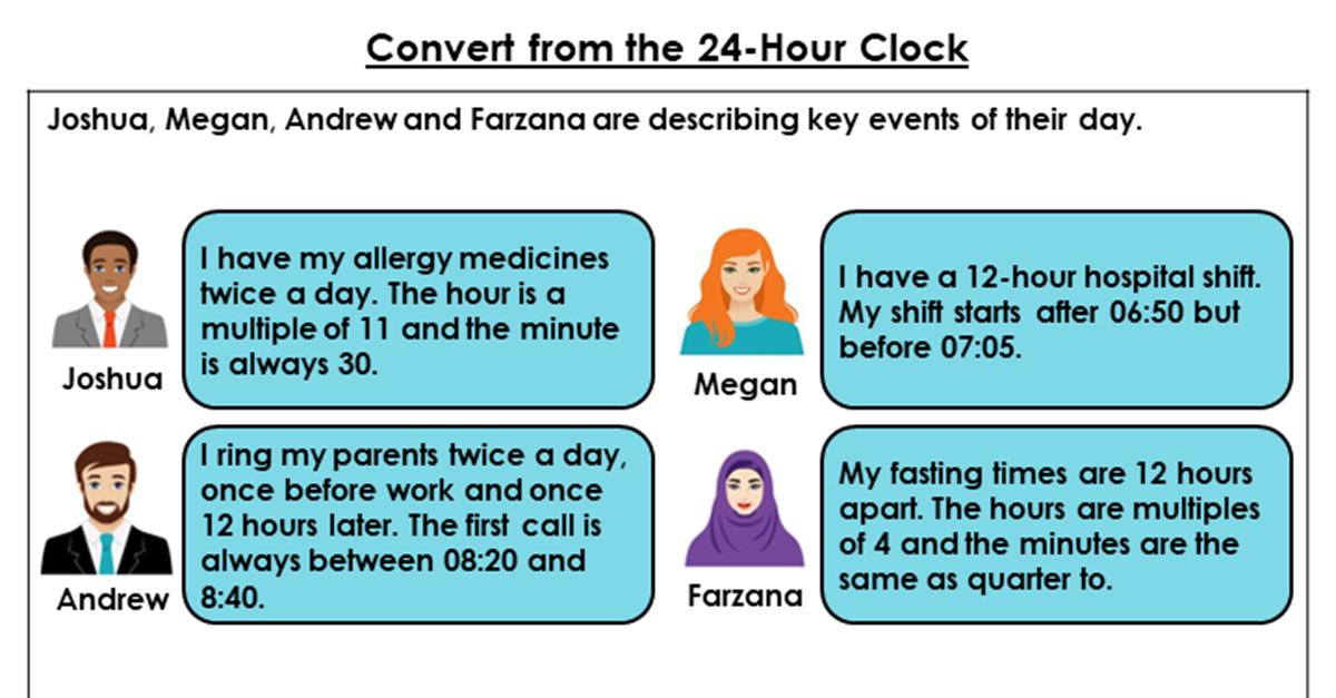 Convert from the 24-Hour Clock - Discussion Problems