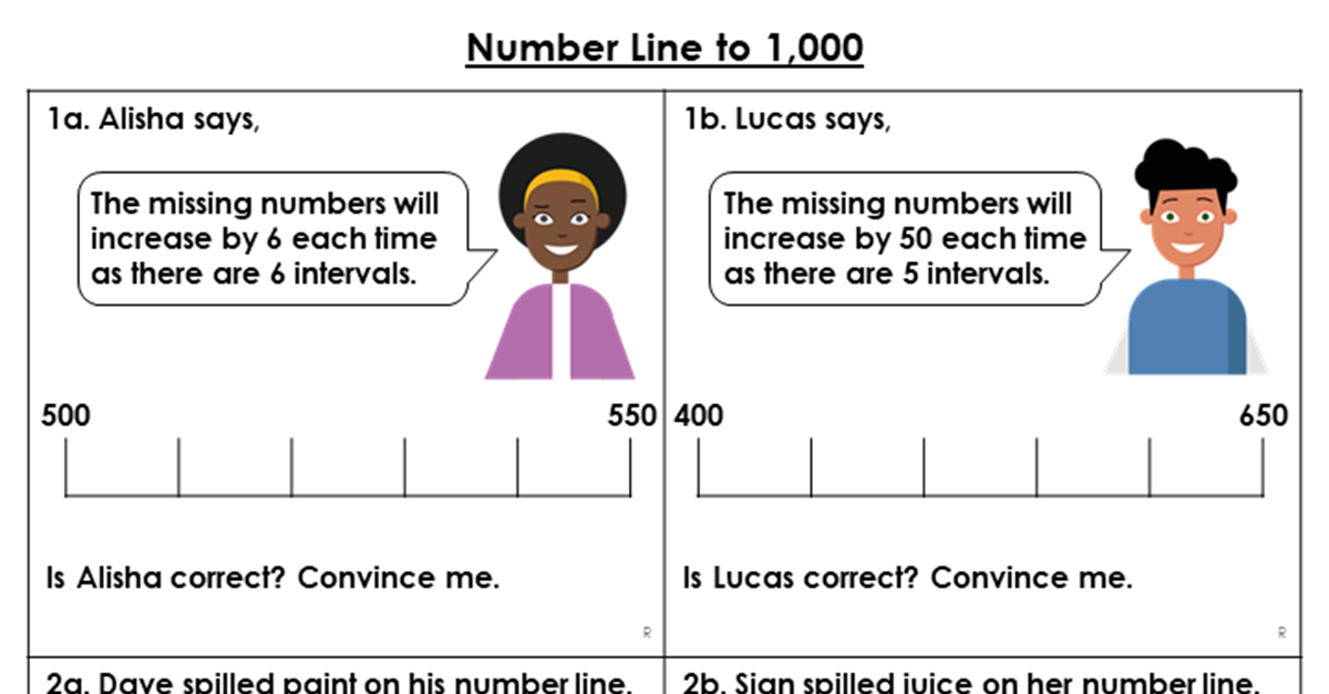 Number Line to 1,000 - Reasoning and Problem Solving