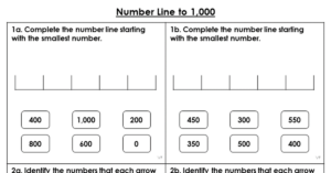 Number Line to 1,000 - Varied Fluency