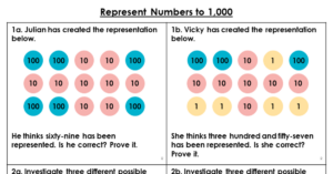 Represent Numbers to 1,000 - Reasoning and Problem Solving
