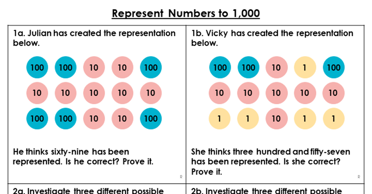 compare numbers to 1000 reasoning and problem solving