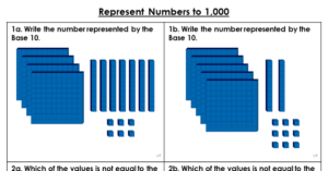 Represent Numbers to 1,000 - Varied Fluency