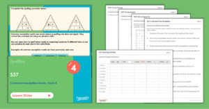 Year 4 Spelling Resources - S37 – Common Exception Words Pack 4