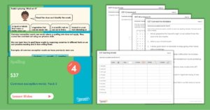 Year 4 Spelling Resources - S37 – Common Exception Words Pack 5