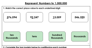 Represent Numbers to 1,000,000 - Extension