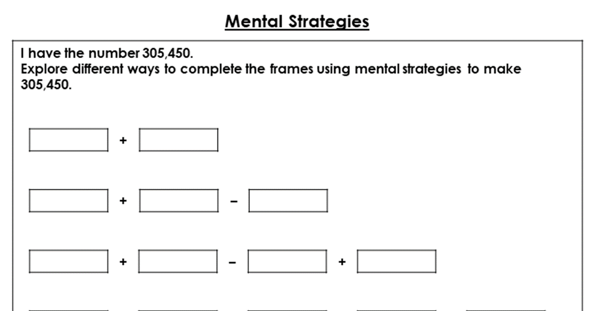Mental Strategies- Discussion Problems