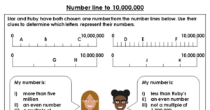 Number Line to 10,000,000 - Discussion Problems
