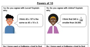 Powers of 10 - Reasoning and Problem Solving
