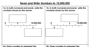 Read and Write Numbers to 10,000,000 - Varied Fluency