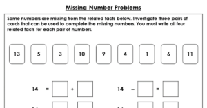 Missing Number Problems - Discussion Problem