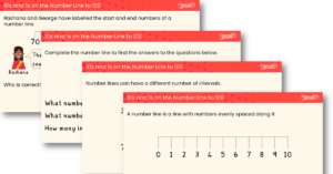 10s and 1s on the Number Line to 100 - Teaching PowerPoint