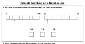 Estimate Numbers on a Number Line - Extension