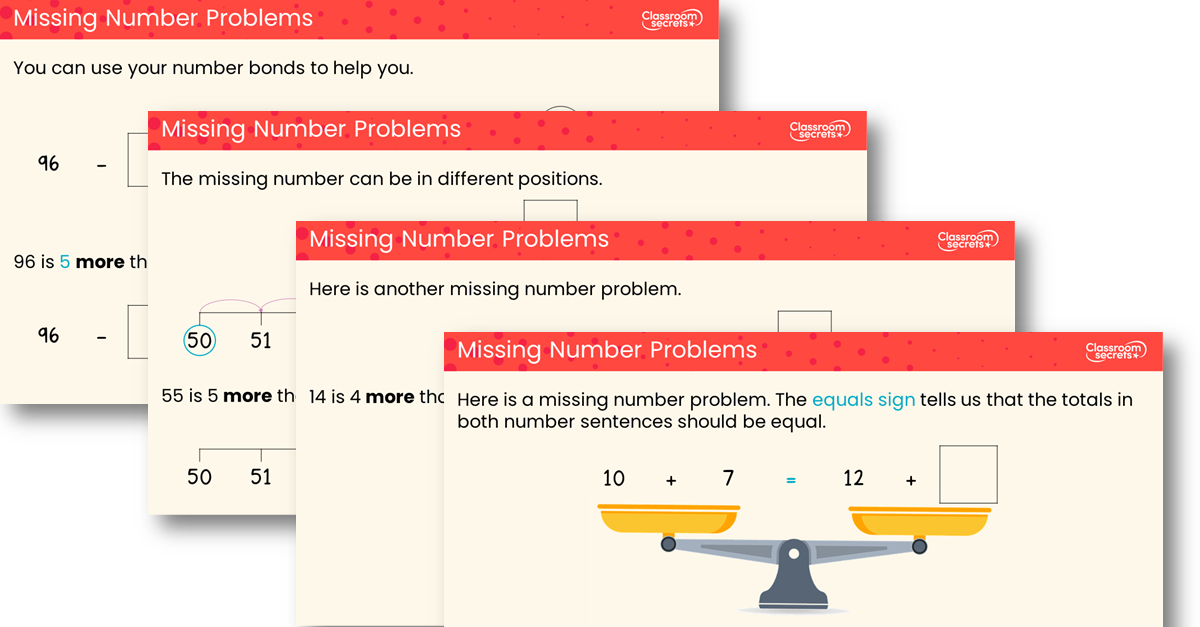 Missing Number Problems Teaching PowerPoint