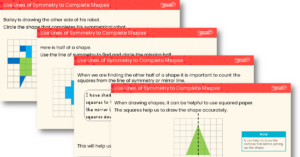 Use Lines of Symmetry to Complete Shapes Teaching PowerPoint