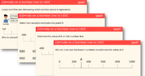 Estimate on a Number Line to 1,000 Teaching PowerPoint