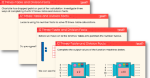12 Times-Table and Division Facts Teaching PowerPoint