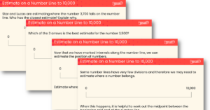 Estimate on a Number Line to 10,000 Teaching PowerPoint