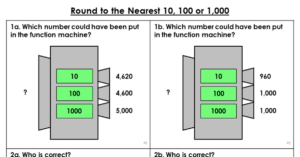 Round to the Nearest 10, 100 or 1,000 - Reasoning and Problem Solving