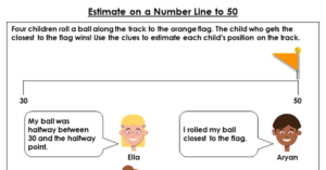 Estimate on a Number Line to 50 - Discussion Problem