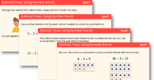 Subtract Ones Using Number Bonds - Teaching PowerPoint