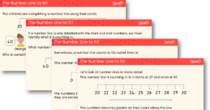The Number Line to 50 - Teaching PowerPoint