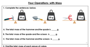 Four Operations with Mass - Extension