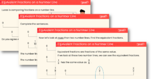 Equivalent Fractions on a Number Line Teaching PowerPoint