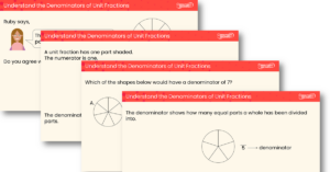 Understand the Denominators of Unit Fractions Teaching PowerPoint