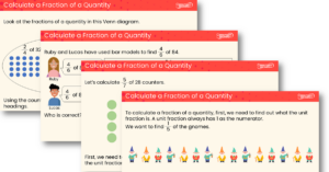 Calculate a Fraction of a Quantity Teaching PowerPoint