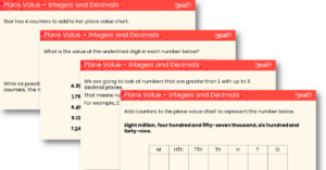 Place Value - Integers and Decimals Teaching PowerPoint