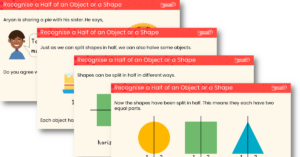 Recognise Half of an Object or a Shape - Teaching PowerPoint
