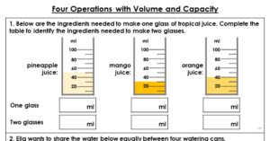 Four Operations with Volume and Capacity - Extension