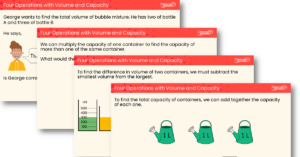 Four Operations with Volume and Capacity - Teaching PowerPoint