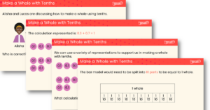 Make the Whole with Tenths Teaching PowerPoint