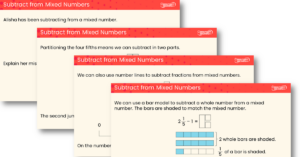 Subtract from Mixed Numbers Teaching PowerPoint