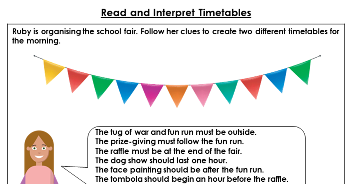 Read and Interpret Timetables - Discussion Problem
