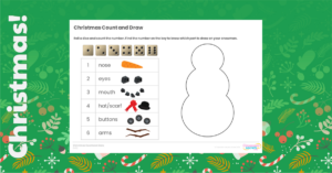 EYFS Christmas Count and Draw Game
