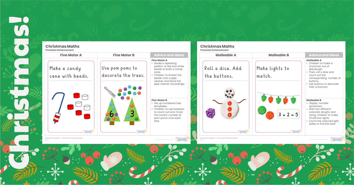 EYFS Christmas Maths Christmas Provision Enhancement