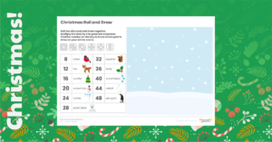 EYFS to Year 6 Christmas Roll and Draw Game