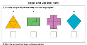 Equal and Unequal Parts - Extension