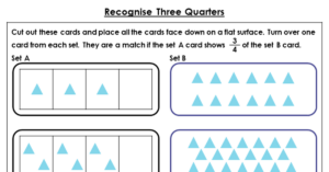 Year 2 Recognise Three Quarters Discussion Problem