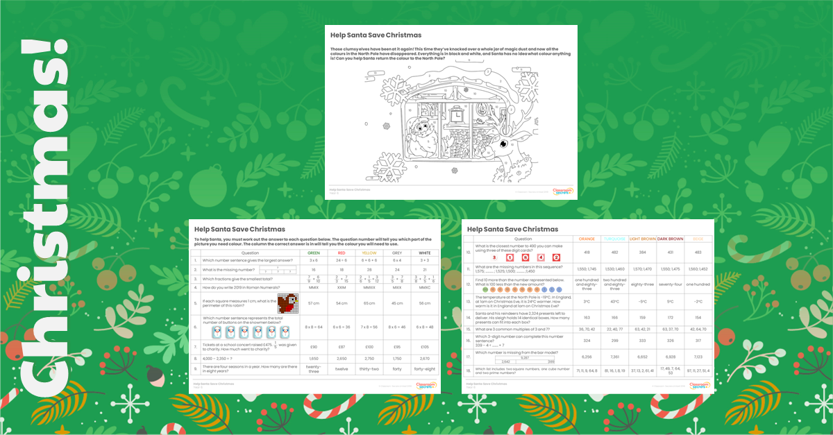 KS2 Help Santa Save Christmas! Maths