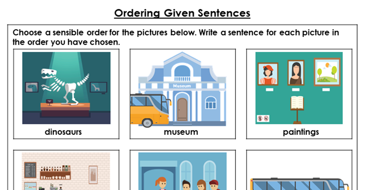 Year 1 Ordering Given Sentences Application