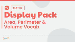 Area, Perimeter and Volume Vocabulary Display Pack