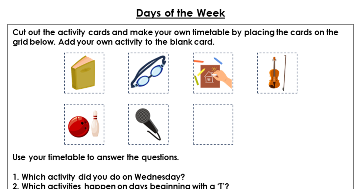 Days of the Week - Discussion Problem